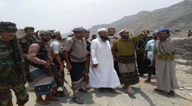 القائد الحسني يزور عدد من جبهات مديرية بيحان في شبوة