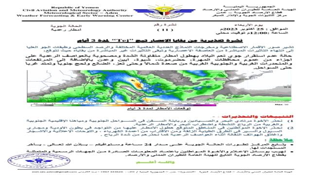 الجاوي يوجه برفع الجاهزية والاستعداد لمواجهة تداعيات وأثار الأمطار المتوقعة